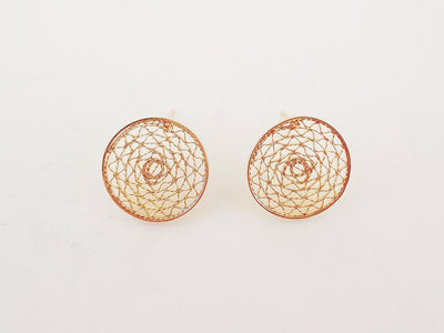 4pcs Round Mesh Earring Post , 18K Gold Circel Stud Earring, S925 Silver Ear Pin, Nickel Free, Earring Making Findings ZX014