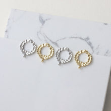 تحميل الصورة إلى عارض المعرض، أقراط أذن من الفضة الإسترليني عيار 925، مصنوعة من الذهب/الفضة، خالية من النيكل، بتصميم مفتوح على شكل ورقة شجر مع حلقة، JJ021