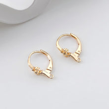 Load image into Gallery viewer, 14K Gold Plated Oval Hoop Earring, Huggie Hoops Earring Parts, Lever Back, 15mm, Oval Hoop earring for Jewelry Making ZX328