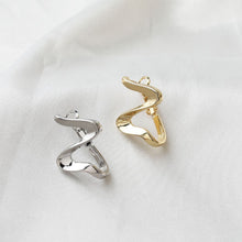 Load image into Gallery viewer, 14K Gold Plated Irregular Hoop Earring, Silver, Matte Gold, Earring Parts, S925 Silver Pin, Hoop earring for Jewelry Making BB103