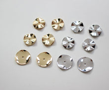 Load image into Gallery viewer, 10pcs Round Spacer Beads, 10mm, 12mm, 14K Gold/Silver Plated, Dainty Earring Making Beads, Jewelry Finding GZ158