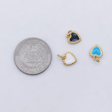 Load image into Gallery viewer, Enamel Heart Charm, 18K Gold Plated Heart Pendant, 10mm, Necklace Bracelet Making Pendant S20596