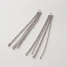 Load image into Gallery viewer, Gold Beads Chain Tassel Pendant, CZ Pave Chain Charm, Cubic Zirconia, 18K Gold Plated Earring Chain Pendant, Earring Findings GZ613