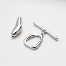 Load image into Gallery viewer, OT Toggle Clasps, One Set, Irregular Beads, 14K Gold Plated OT Buckle, Silver Clasp, Necklace Closure, Connectors Clasps GZ523