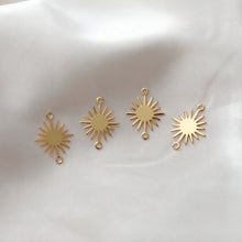 Load image into Gallery viewer, Sun Connector with loops, 14K Gold/Silver Plated Earring Making Findings, 18*14mm Jewelry Findings JH017-D0004