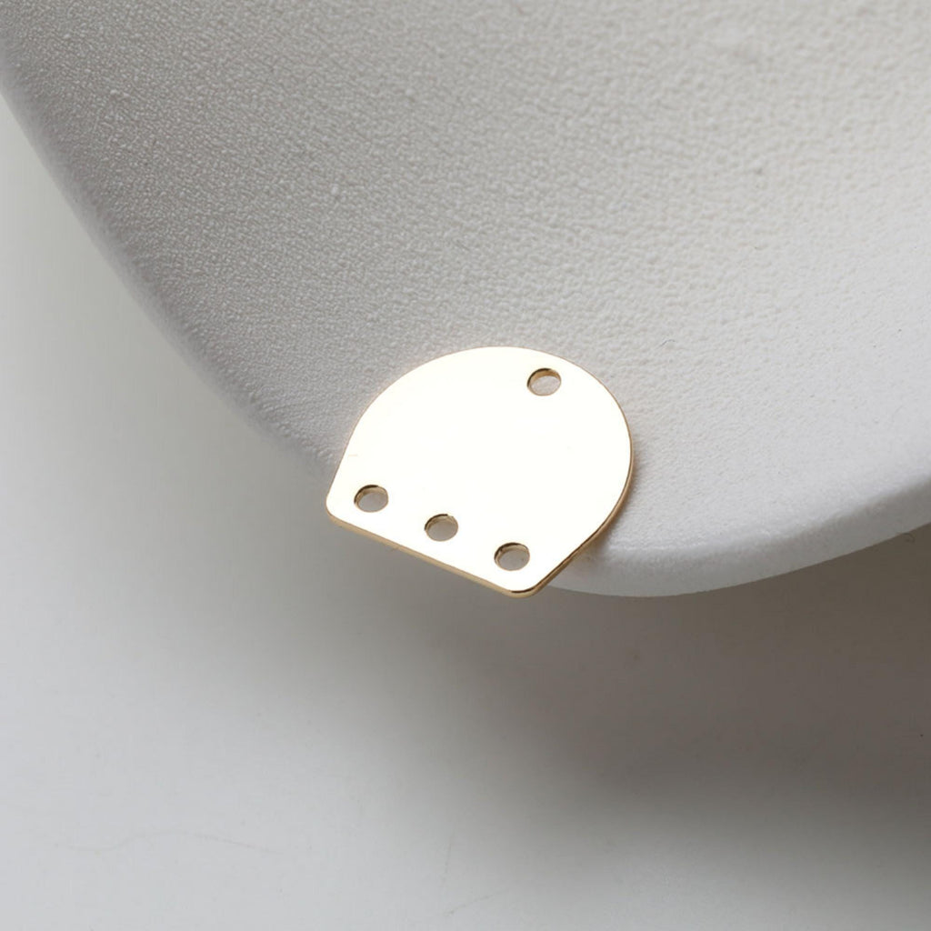 10pcs Geometric Link Connectors, Metal Blank, 14K Gold Plated, Triangle Blank Connectors, Arch Connectors Charm, Jewelry Findings GZ723