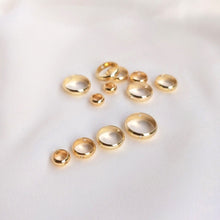 تحميل الصورة إلى عارض المعرض، 10 قطع - إطارات خرز دائرية تناسب خرز 4 مم، 6 مم، 8 مم، 10 مم، مطلية بالذهب عيار 18 قيراطًا، خرز متباعد دقيق، إطارات خرز، العثور على المجوهرات S1056