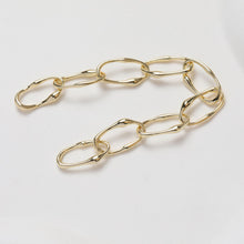 Load image into Gallery viewer, 14K Gold Oval Chain Charm, Cut to Size, Necklace Bracelet Making Finding, Chain Connecor for Jewelry Making GZ264