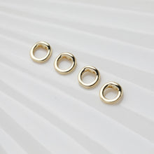 Load image into Gallery viewer, 10pcs 14K Gold Plated Connector End, Round ends, Ring Connector End, Jewellery Making Findings GT018