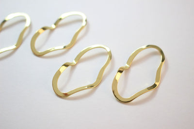 Colgante calado irregular, chapado en oro y plata de 14 quilates, para collar, para bisutería ZZ087