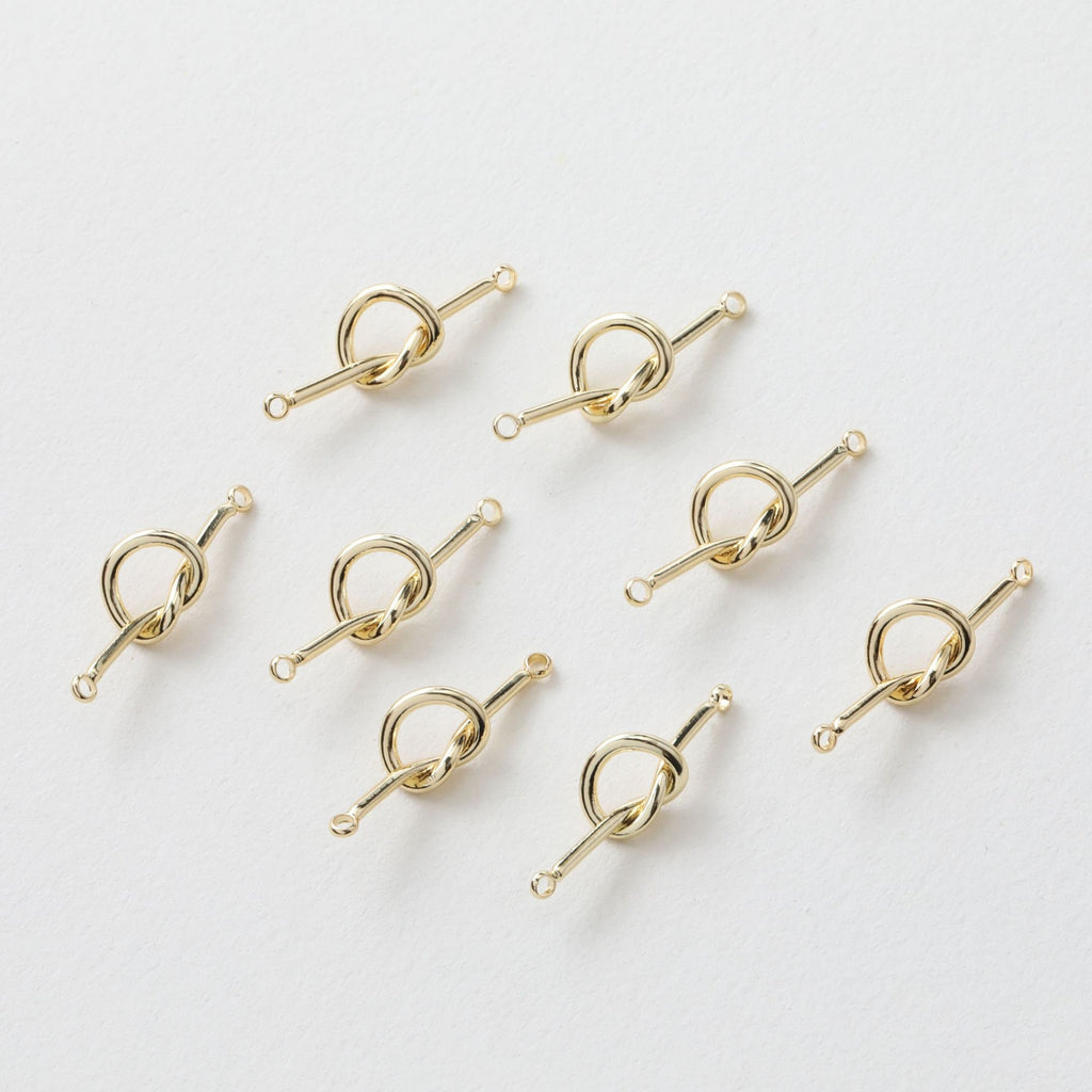 Danity Knot Connector with loops, 14K Gold/Silver Plated Earring Making Findings, Jewelry Findings GZ165