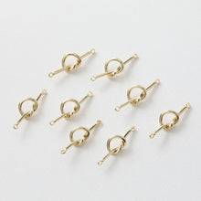 Load image into Gallery viewer, Danity Knot Connector with loops, 14K Gold/Silver Plated Earring Making Findings, Jewelry Findings GZ165