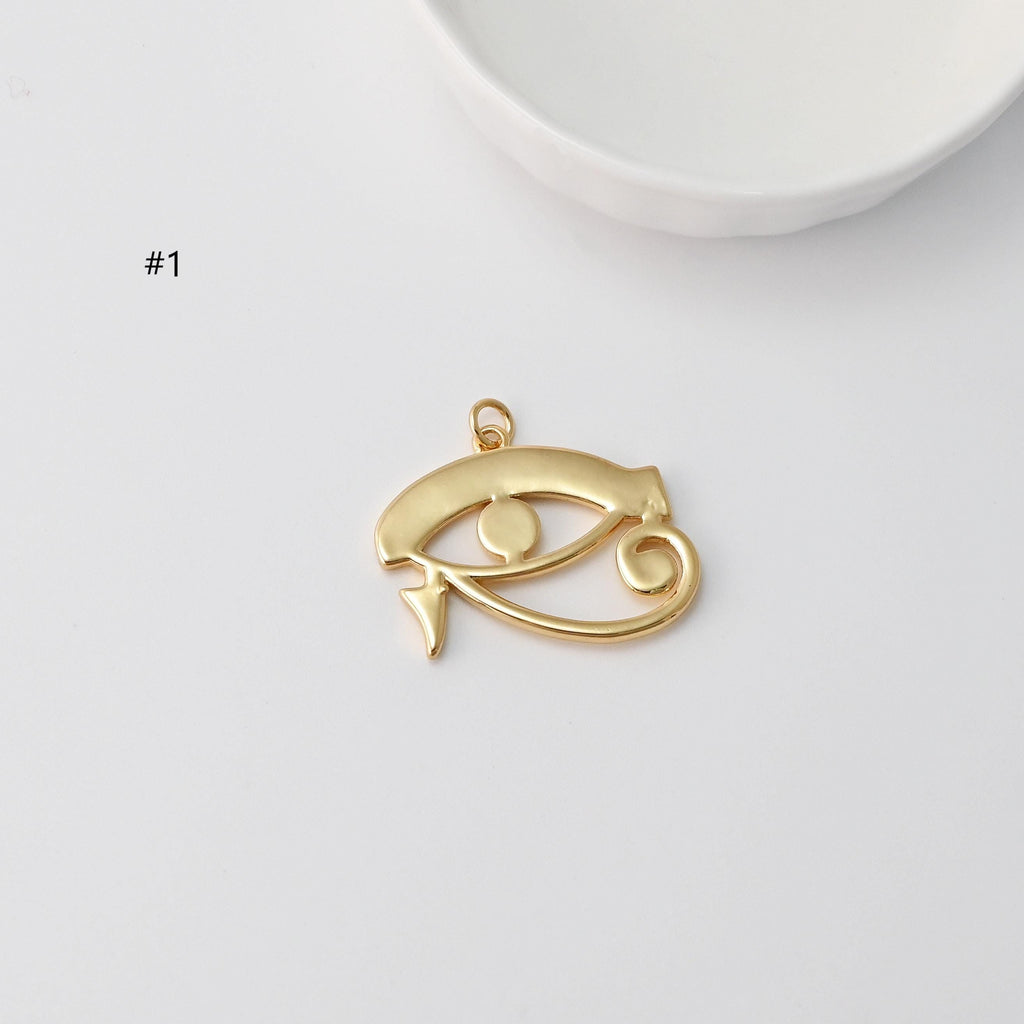 قلادة عين، قلادة مستطيلة الشكل، قلادة عين، مطلية بالذهب عيار 18 قيراطًا، قلادة لصنع القلائد، قطع مجوهرات