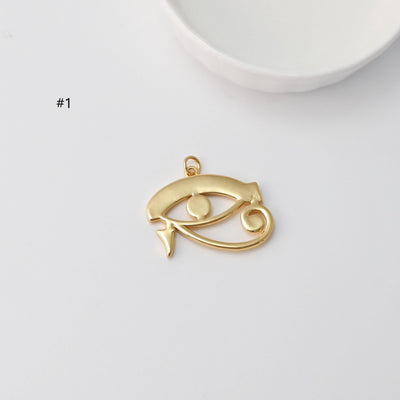 قلادة عين، قلادة مستطيلة الشكل، قلادة عين، مطلية بالذهب عيار 18 قيراطًا، قلادة لصنع القلائد، قطع مجوهرات