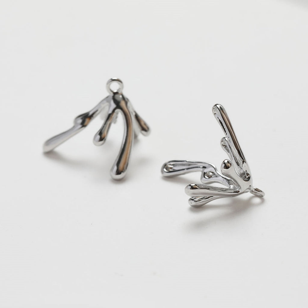 Drop Peg Bail Caps, 14K Gold Plated, Half Drilled Bead Caps, Pearl Bead Caps, Jewelry Making GZ364