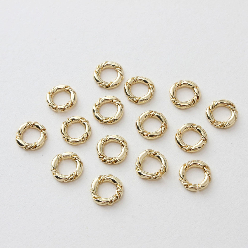 10pcs Strong Open Jump Rings for Jewelry Making, Thickened Gold Plated Open Jump Ring,  8mm, Connectors, Jewelry Finding GZ221
