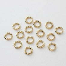 Load image into Gallery viewer, 10pcs Strong Open Jump Rings for Jewelry Making, Thickened Gold Plated Open Jump Ring,  8mm, Connectors, Jewelry Finding GZ221