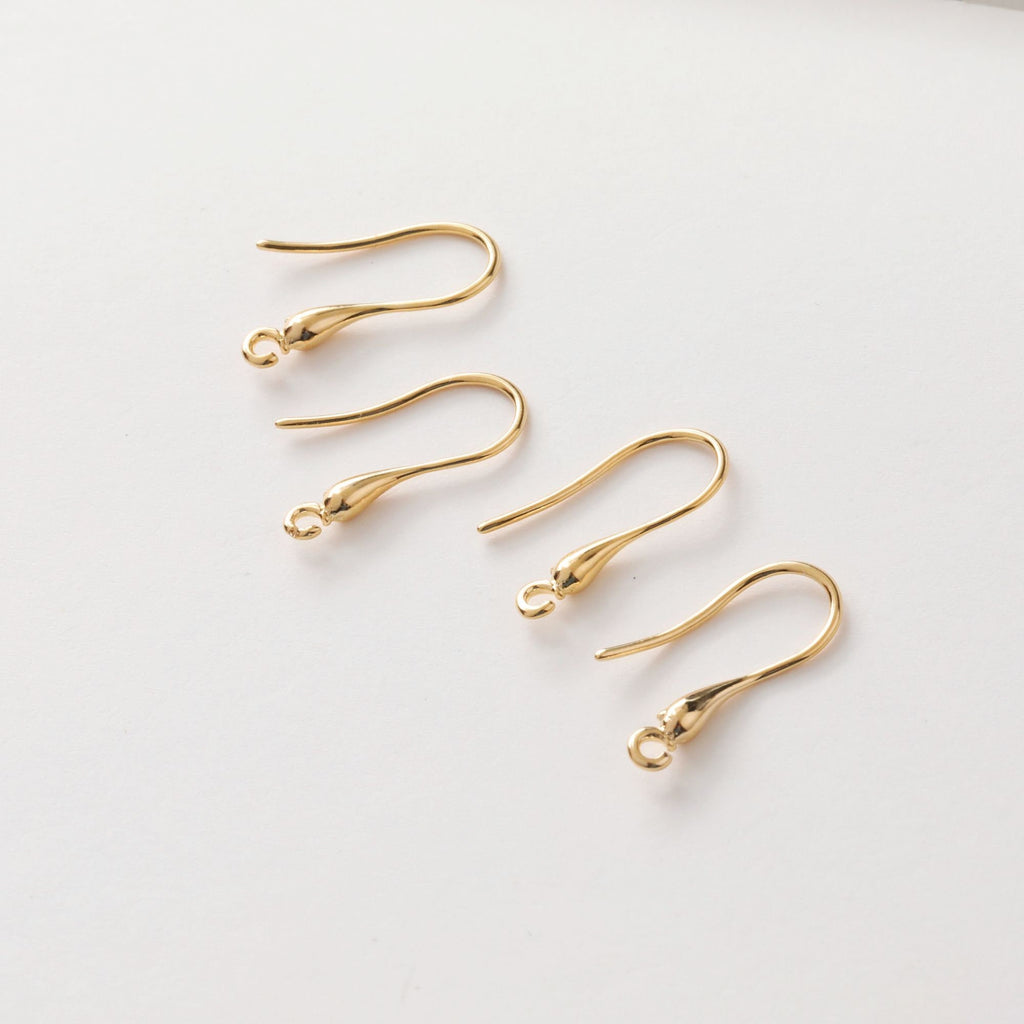 10PCS Fish Hooks, 18K Gold Plated Ear Wires, Gold Earring Earring Hooks, Ear Wires for Jewelry Making GZ194-ZX7039
