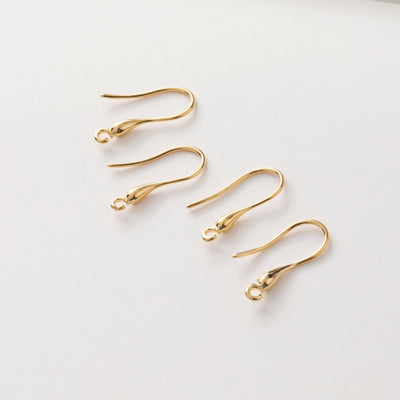 10PCS Fish Hooks, 18K Gold Plated Ear Wires, Gold Earring Earring Hooks, Ear Wires for Jewelry Making GZ194-ZX7039