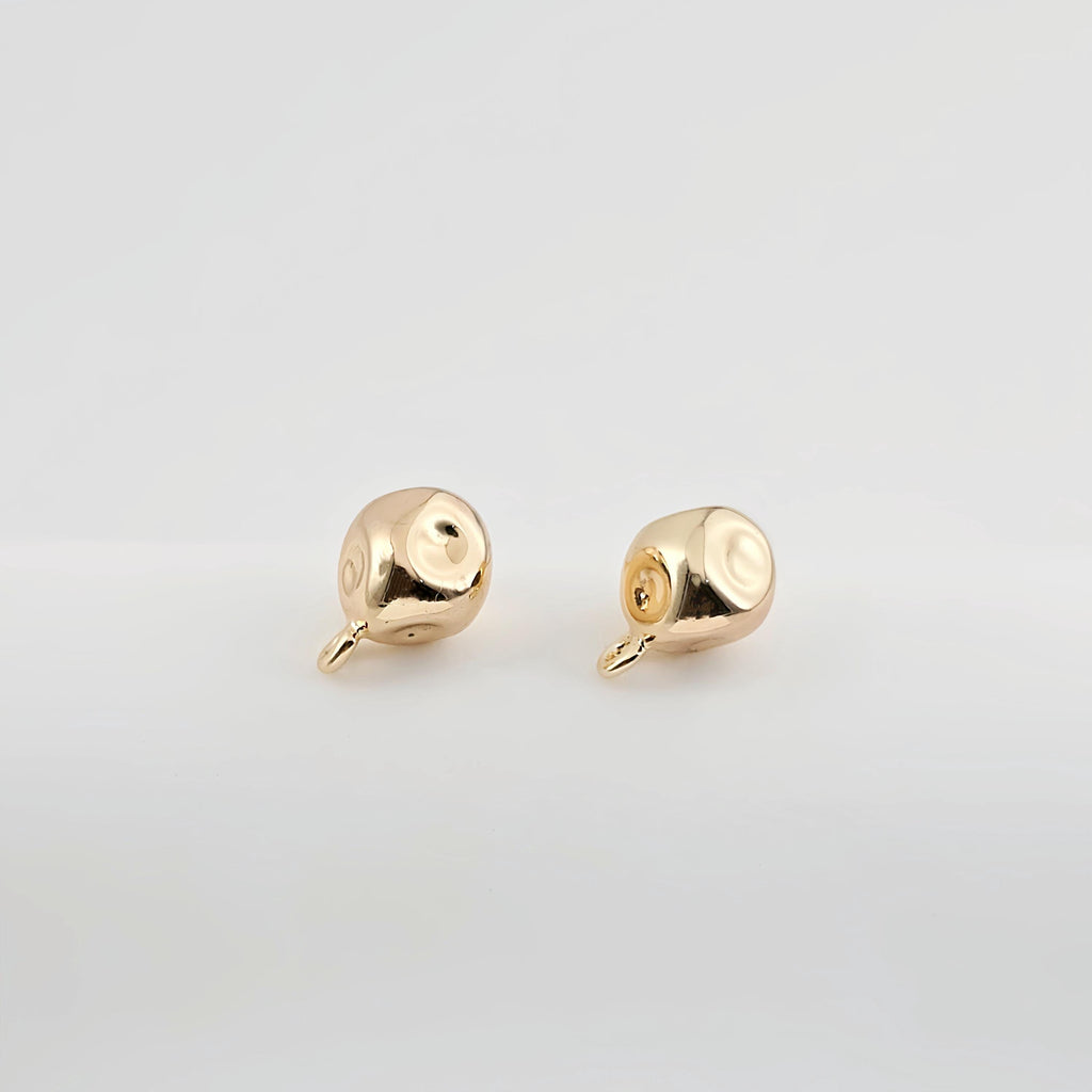 Stone Ear Post With Loop, S925 Silver Ear Pin Nickel Free Earrings, Gold/Silver Ear Stud, Hypoallergenic Earring Findings ZX267