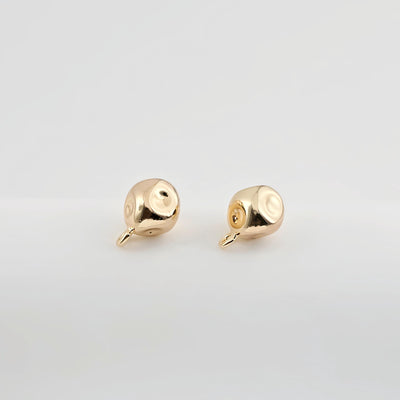 Stone Ear Post With Loop, S925 Silver Ear Pin Nickel Free Earrings, Gold/Silver Ear Stud, Hypoallergenic Earring Findings ZX267