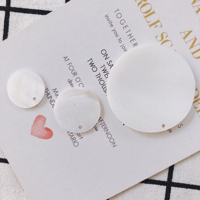 10 colgantes redondos de concha, dijes de concha, accesorios para aretes y bisutería MY107