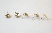 تحميل الصورة إلى عارض المعرض، أقراط أذن أنيقة على شكل صدفة/ذيل سمكة مع حلقة، من الذهب عيار 14 قيراطًا، وفضة S925، خالية من النيكل، أقراط أذن مرصعة بالصدف JJ018