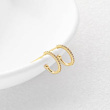 Load image into Gallery viewer, 18K Gold Plated Ear Wires, Cubic Pave Earring Hooks, Nickel Free, Fish Hooks, Ear Wires for Jewelry Making D0372