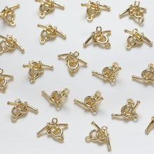 Load image into Gallery viewer, Tie The Knot Charms, Knot Connectors, Knot Pendant, 14K Gold/Silver  Plated, 15mm, Necklace Making Charms, Jewelry Findings GZ253