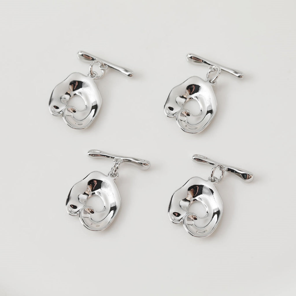 Irregular OT Toggle Clasps, One Set, 14K Gold Plated OT Buckle, 14k Gold/Silver, Necklace Closure, Connectors Clasps ZZ044