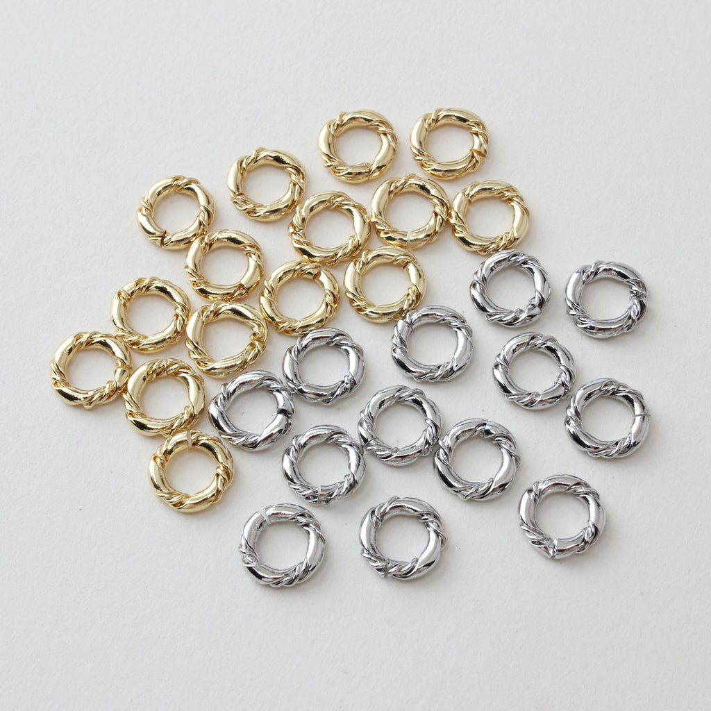 10pcs Strong Open Jump Rings for Jewelry Making, Thickened Gold Plated Open Jump Ring,  8mm, Connectors, Jewelry Finding GZ221