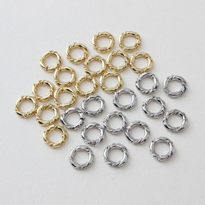 10pcs Strong Open Jump Rings for Jewelry Making, Thickened Gold Plated Open Jump Ring,  8mm, Connectors, Jewelry Finding GZ221