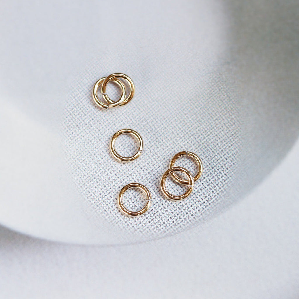 14K Gold Filled Open Jump Rings-[50PCS/Pack] 2.5mm/3mm/4mm/5mm/6mm Jump Ring Connectors, Gold Filled Jewelry Making Supply B002