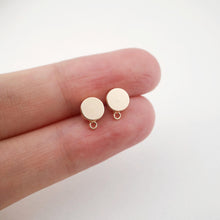 تحميل الصورة إلى عارض المعرض، 10 قطع من أقراط الأذن المستديرة الذهبية مع حلقة، 6 مم، أقراط من الفضة الاسترلينية S925 خالية من النيكل، حلقة أذن، نتائج أقراط مضادة للحساسية ZX026