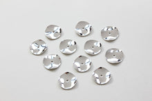 Load image into Gallery viewer, 10pcs Round Spacer Beads, 10mm, 12mm, 14K Gold/Silver Plated, Dainty Earring Making Beads, Jewelry Finding GZ158