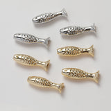 Fish Beads, Spacer Beads, 23mm, 14K Gold/Silver Plated, Bracelet Necklace Making Jewelry Finding GZ359