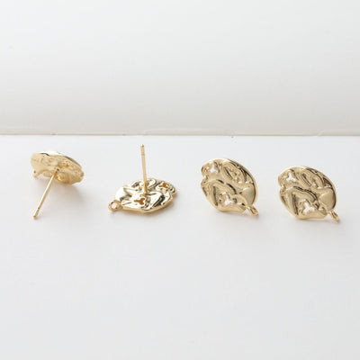 Pendientes de aro con nicho irregular y aro, de plata S925, sin níquel, de oro y plata, hipoalergénicos BB025