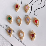 4pcs Flower Connector Charm with loops, Boho Connector, Cubic Pave Pendant, Bracelet Necklace Making, Gold Plated Jewelry Finding MY033-F037
