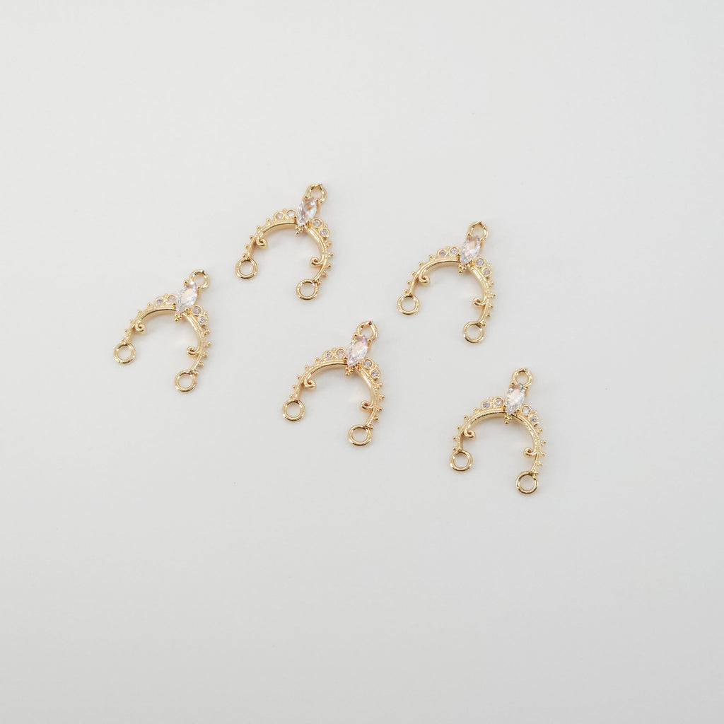 10 قطع من حُلي القمر، حُلي هلال مطلية بالذهب عيار 14 قيراطًا، قلادة قمرية، حُلي قلادة، قطع مجوهرات HL00077-F266