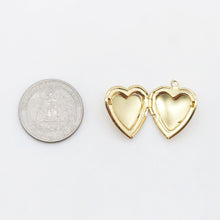 Load image into Gallery viewer, Shiny Heart Locket Charms, 18K Gold Plated, Key to my heart, Love Pendant, Necklace Making Pendants, Jewelry Findings S20563