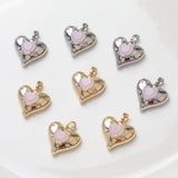 Heart Charms, Star Clear Cubic Charm,  18K Gold Plated CZ Pave Love Pendant, Necklace Making Pendants, Jewelry Findings ZZ031