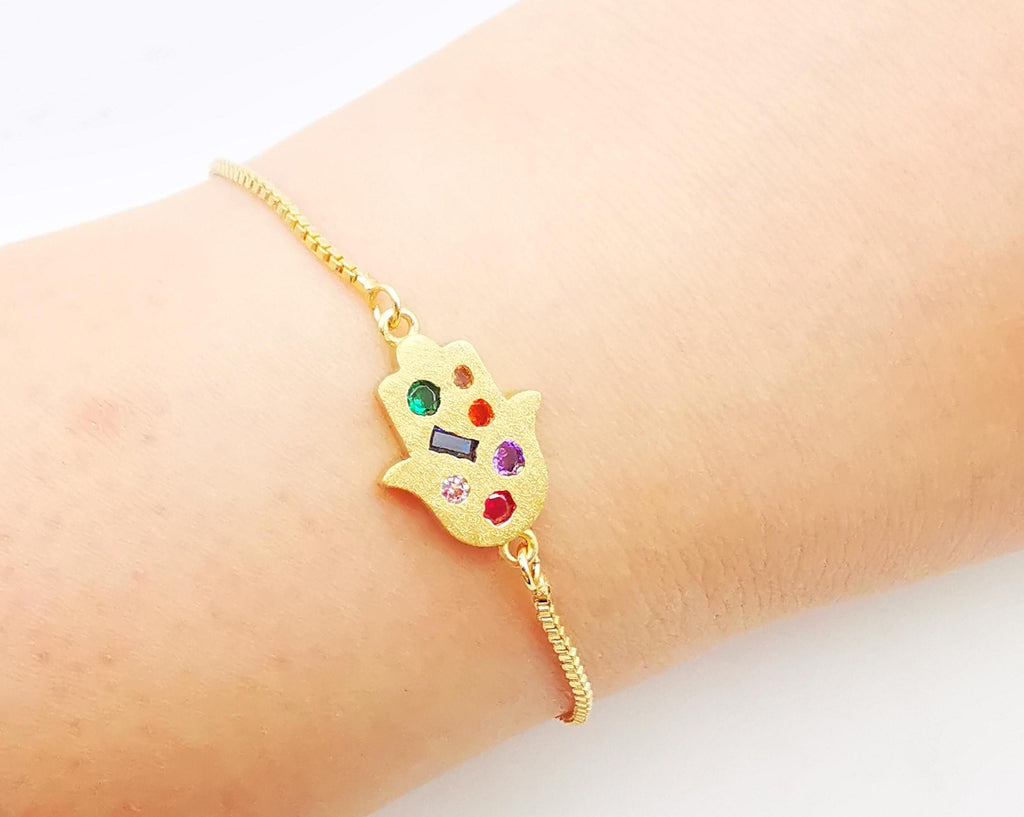 5PCS Adjustable Bracelet Making Chain For Making, 18K Gold Plated Half Finished Slide Box Chain with Rubber Stopper Beads 1.2mm Flat, S992