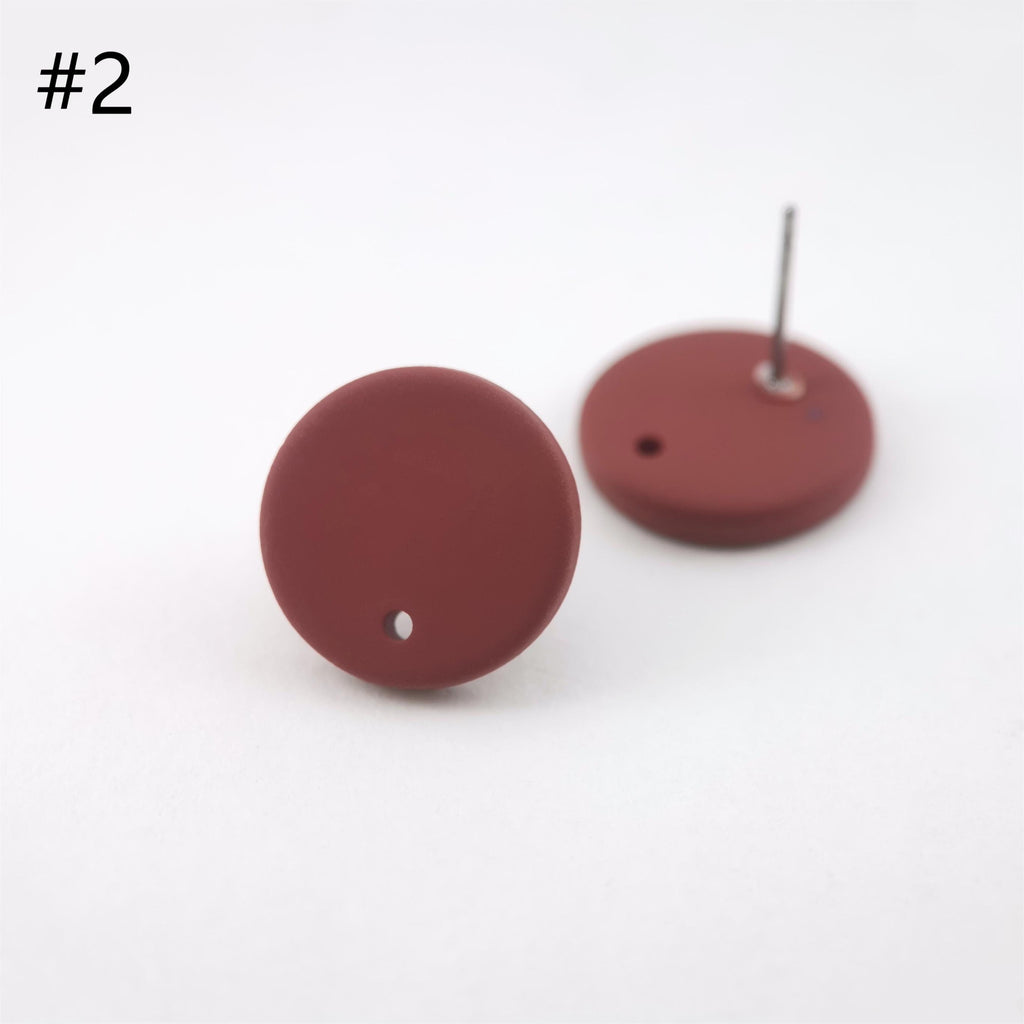 10PCS Acrylic Matte Morandi Round Earring Findings, 7 Colors You Choose, S925 Silver Ear Stick, Nickel Free, Earring Finding MY002