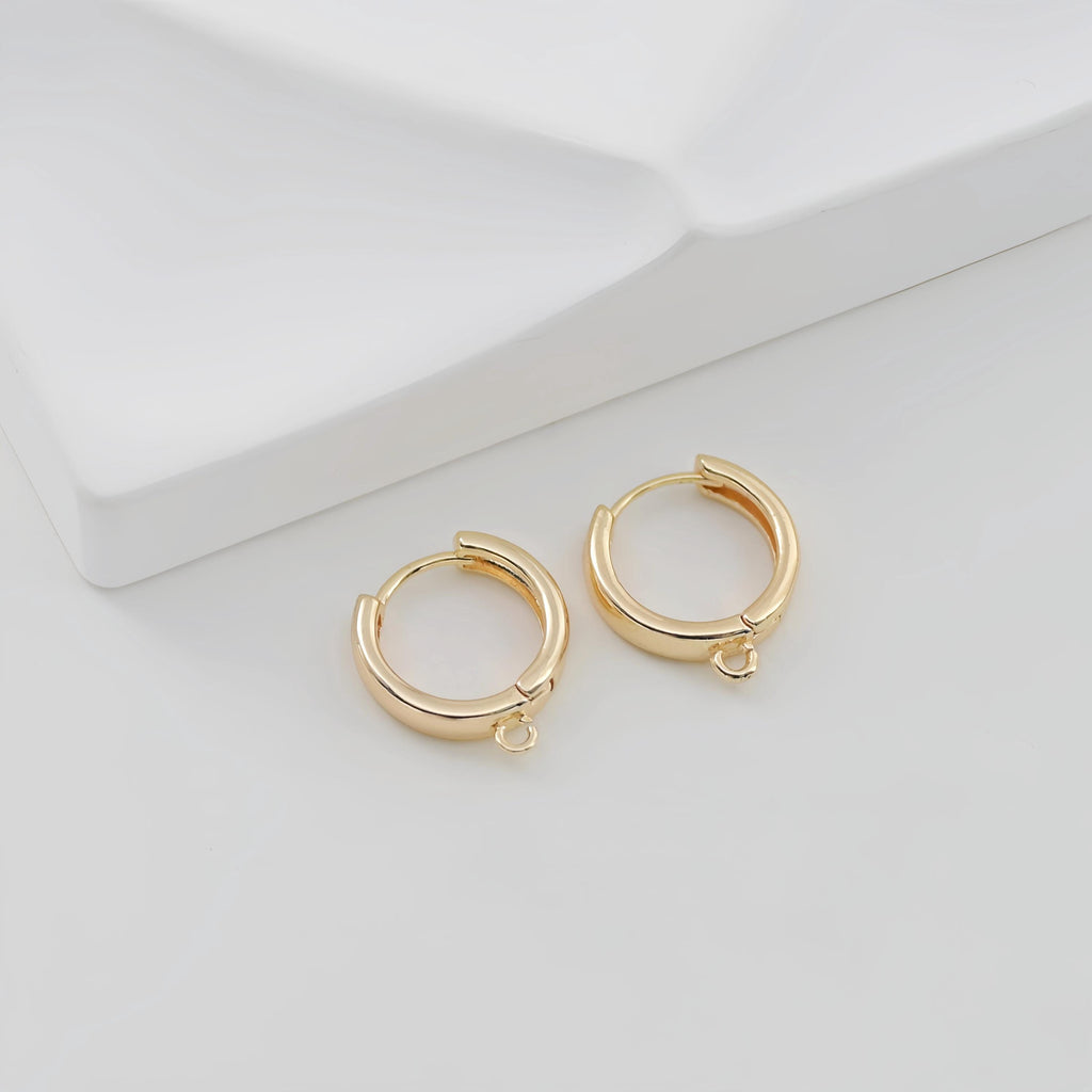 10PCS 15.5x17mm 18K Gold Plated Leverback Earring Parts, Huggie Hoops Earring Parts, Ear Hoops, earring findings for Jewelry Making ZX092