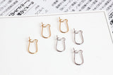 20pcs- Hoop Earring Finding, 20mm, 30mm, 14K Gold Plated Nickel Free Oval Earring Hoops, DIY Earring Charms, Earring Making Findings Z087
