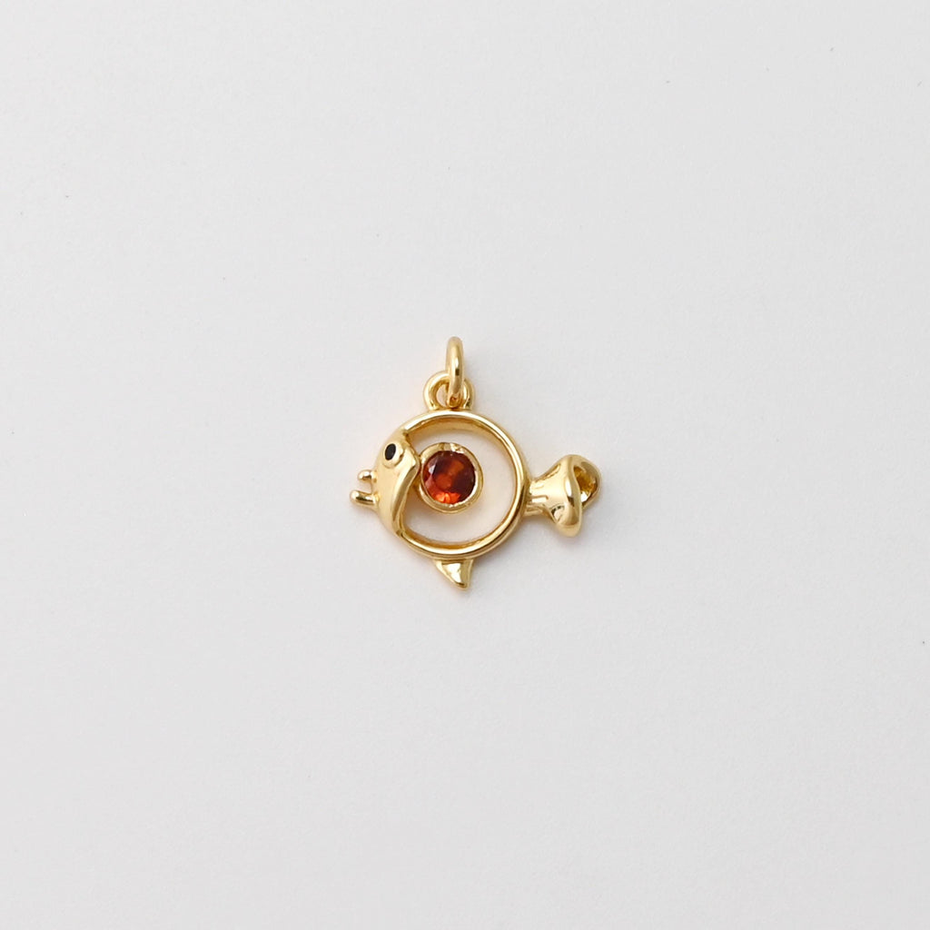 Dijes de ciervo, pez y gato con luna, con circonitas cúbicas pavé, chapados en oro de 18 quilates, para hacer pulseras y pendientes, accesorios de joyería S1442