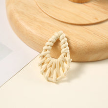 Load image into Gallery viewer, Rattan Weaving Earring Findings, Boho earring making, Hawaii Vacation Style Cute Earrings for girl ,Handmade Earring Finding BS013