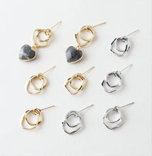 Load image into Gallery viewer, Irregular Minimalist Earring Post, 14K Gold S925 Silver Pin Nickel Free Earrings, Hypoallergenic Earring Findings JJ001