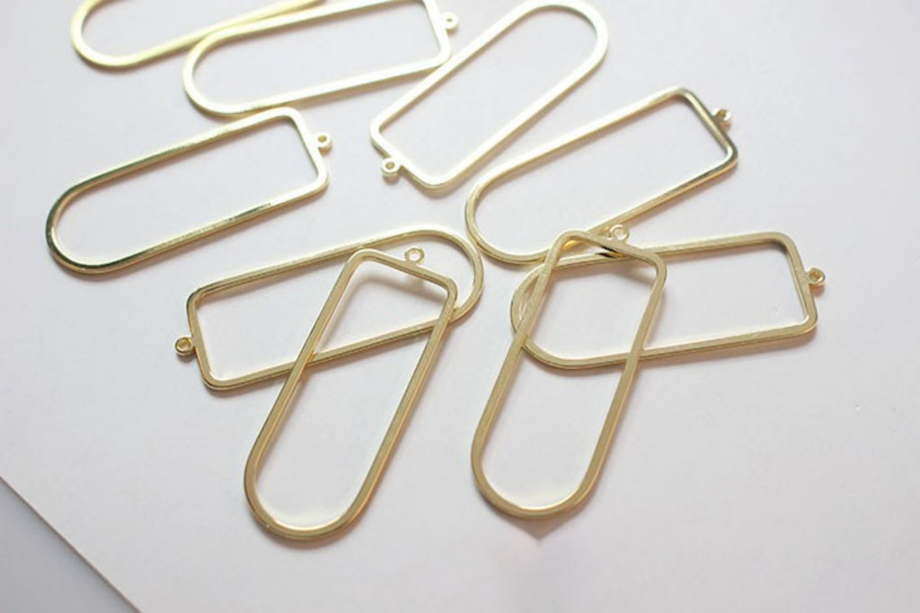 10 colgantes calados con forma de arco, chapados en oro de 14 quilates, plata y oro mate, para collares y bisutería ZZ089