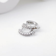 تحميل الصورة إلى عارض المعرض، أقراط دائرية مرصعة بالزركونيوم المكعب، أقراط دائرية مطلية بالذهب مع حلقة، نتائج أقراط دائرية من صنعك، لوازم أقراط يدوية الصنع D0106